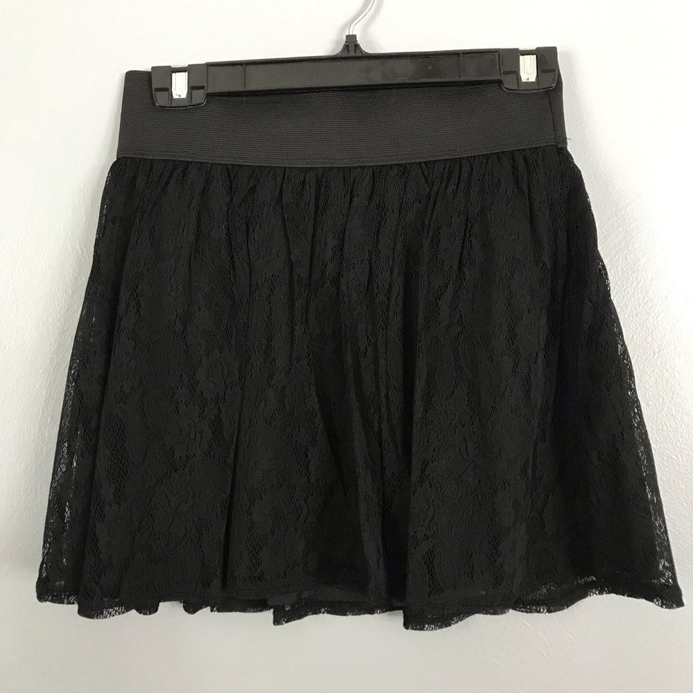 Black lace skirt